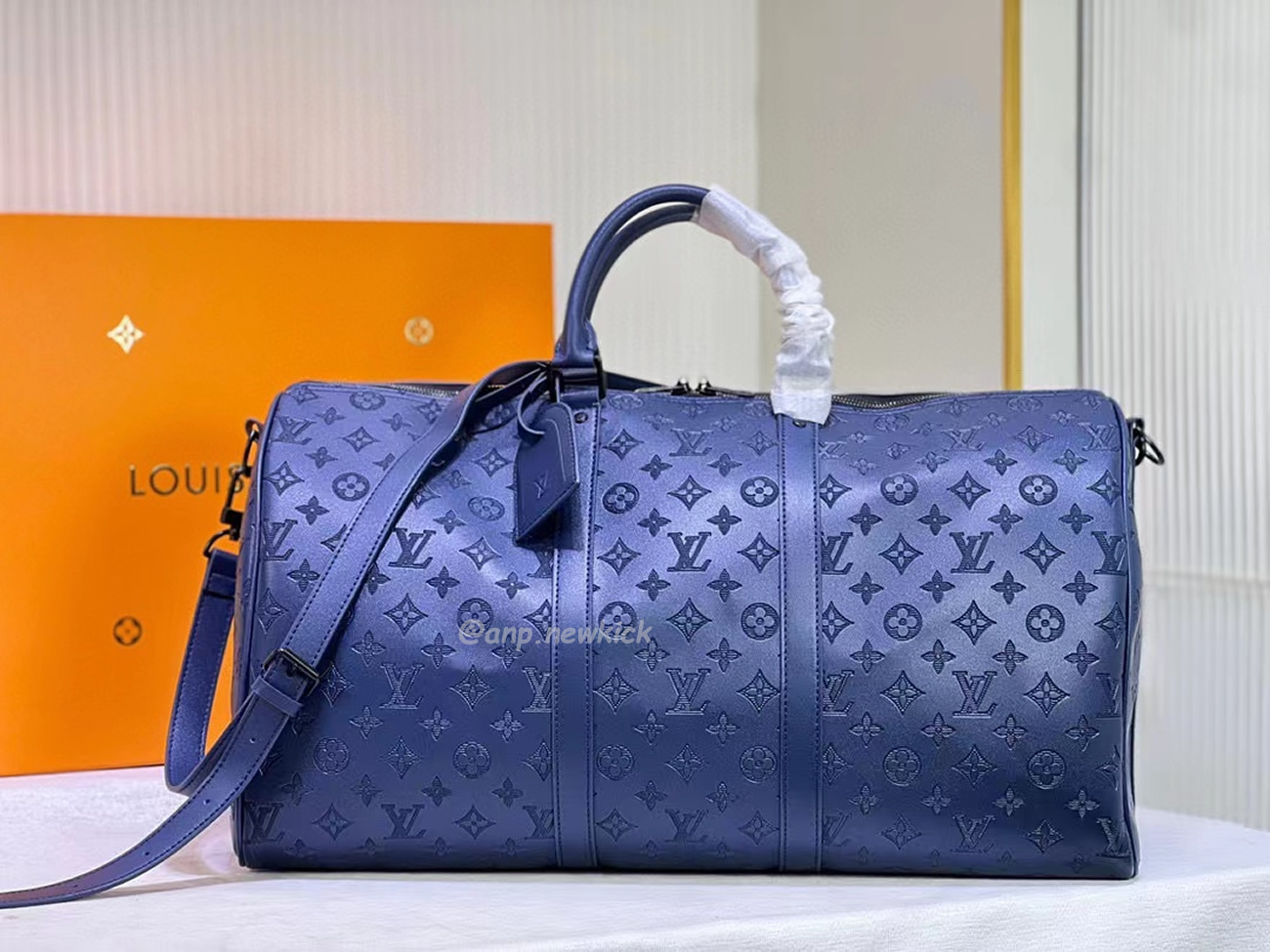 Louis Vuitton Keepall Bandouliere Monogram 50 Navy Duffel Bag (1) - www.newkick.vip